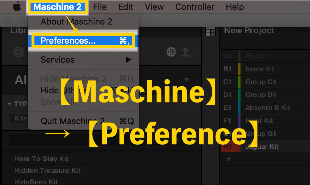 Maschine→Preference