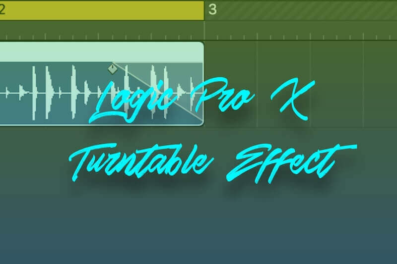【Logic Pro X】ターンテーブルのスピードアップ・ダウンのようなエフェクトをかける方法
