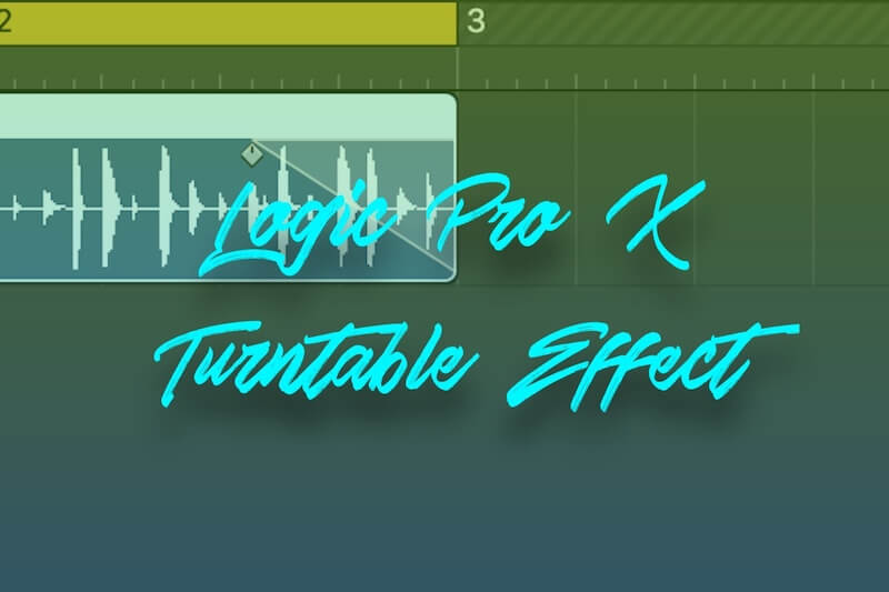 【Logic Pro X】ターンテーブルのスピードアップ・ダウンのようなエフェクトをかける方法