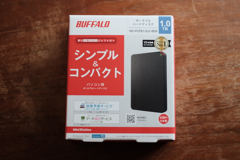 レビュー】BUFFALOの1TBの外付けHDD買ったよ！不具合もなく安くて 