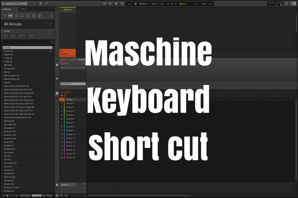 Maschineソフトウェアのキーボードショートカットキーまとめ