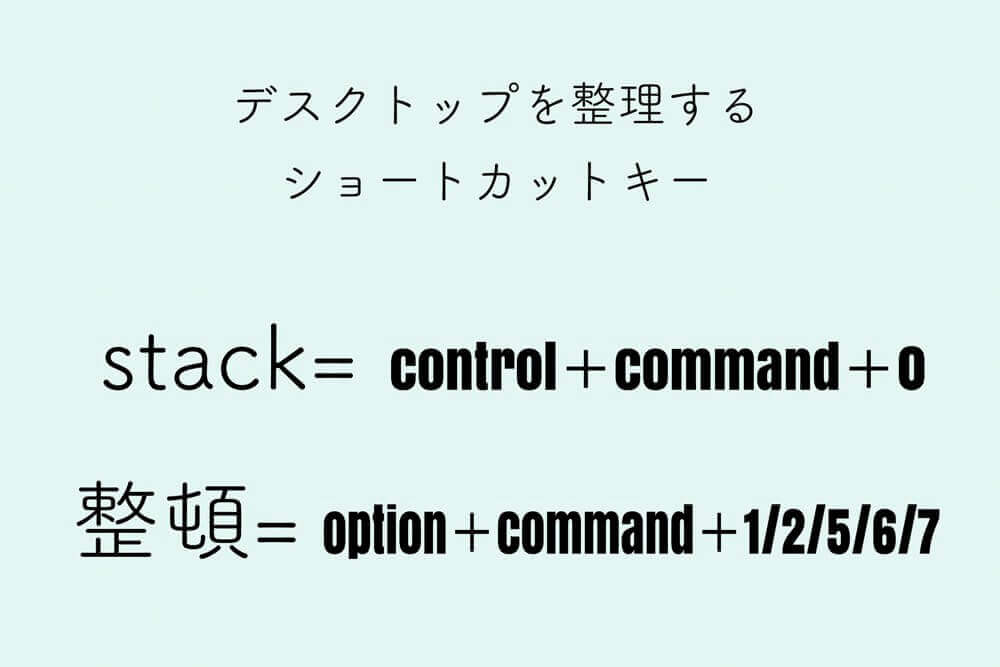 Macのデスクトップを整理整頓するショートカットキーまとめ